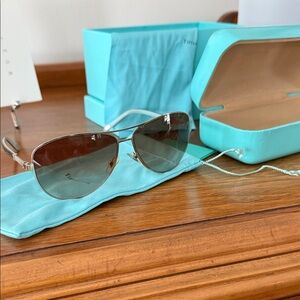 Tiffany & Co. Sunglasses with Brown Lenses and Silver Frame